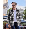 COOFANDY Mens Flannel Shirt Jacket Quilted Lined Plaid Jacket Warm Shackets(Black Plaid)