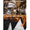 COOFANDY Mens Flannel Shirt Jacket Quilted Lined Plaid Jacket Warm Shackets(Brown)