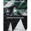 COOFANDY Mens Flannel Shirt Jacket Quilted Lined Plaid Jacket Warm Shackets(Green)