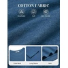 COOFANDY Mens Long Sleeve Tee Shirts Cotton Casual Crew Neck Basic T‑Shirts(Dark Blue)
