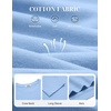 COOFANDY Mens Long Sleeve Tee Shirts Cotton Casual Crew Neck Basic T‑Shirts(Light Blue)