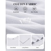 COOFANDY Mens Long Sleeve Tee Shirts Cotton Casual Crew Neck Basic T‑Shirts(White)