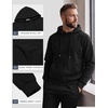 COOFANDY Mens Tracksuits 2 Piece Set Full Zip Hoodie Jogging Sweat Suits(Black)