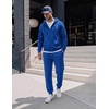 COOFANDY Mens Tracksuits 2 Piece Set Full Zip Hoodie Jogging Sweat Suits(Blue)