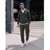 COOFANDY Mens Tracksuits 2 Piece Set Full Zip Hoodie Jogging Sweat Suits(Dark Gray)