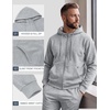 COOFANDY Mens Tracksuits 2 Piece Set Full Zip Hoodie Jogging Sweat Suits(Light Gray)