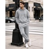 COOFANDY Mens Tracksuits 2 Piece Set Full Zip Hoodie Jogging Sweat Suits(Light Gray)