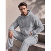 COOFANDY Mens Tracksuits 2 Piece Set Full Zip Hoodie Jogging Sweat Suits(Light Gray)