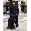 COOFANDY Mens Tracksuits 2 Piece Set Full Zip Hoodie Jogging Sweat Suits(Navy Blue)