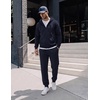 COOFANDY Mens Tracksuits 2 Piece Set Full Zip Hoodie Jogging Sweat Suits(Navy Blue)
