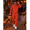COOFANDY Mens Tracksuits 2 Piece Set Full Zip Hoodie Jogging Sweat Suits(Orange)