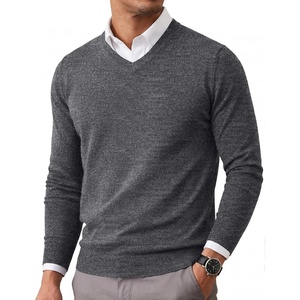 COOFANDY Mens Casual V Neck Sweater Knit Slim Fit Long Sleeve Pullover Top(Pat1)