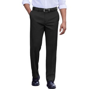 COOFANDY Men’s Classic Fit Dress Pants Flat Front Straight Suit Pant(Black)
