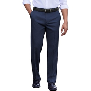 COOFANDY Men’s Classic Fit Dress Pants Flat Front Straight Suit Pant(Navy Blue)