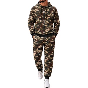 COOFANDY Mens Tracksuits 2 Piece Set Full Zip Hoodie Jogging Sweat Suits(Camo 2)