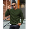 COOFANDY Men’s Crewneck Sweatshirts Long Sleeve Casual Pullovers Sweaters(Army Green)