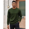 COOFANDY Men’s Crewneck Sweatshirts Long Sleeve Casual Pullovers Sweaters(Army Green)