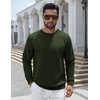 COOFANDY Men’s Crewneck Sweatshirts Long Sleeve Casual Pullovers Sweaters(Army Green)