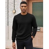 COOFANDY Men’s Crewneck Sweatshirts Long Sleeve Casual Pullovers Sweaters(Black)
