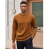 COOFANDY Men’s Crewneck Sweatshirts Long Sleeve Casual Pullovers Sweaters(Brown)