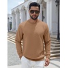 COOFANDY Men’s Crewneck Sweatshirts Long Sleeve Casual Pullovers Sweaters(Camel)