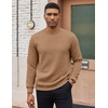 COOFANDY Men’s Crewneck Sweatshirts Long Sleeve Casual Pullovers Sweaters(Camel)