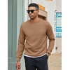 COOFANDY Men’s Crewneck Sweatshirts Long Sleeve Casual Pullovers Sweaters(Camel)