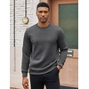 COOFANDY Men’s Crewneck Sweatshirts Long Sleeve Casual Pullovers Sweaters(Dark Grey)