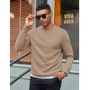 COOFANDY Men’s Crewneck Sweatshirts Long Sleeve Casual Pullovers Sweaters(Khaki)
