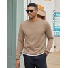 COOFANDY Men’s Crewneck Sweatshirts Long Sleeve Casual Pullovers Sweaters(Khaki)