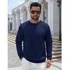 COOFANDY Men’s Crewneck Sweatshirts Long Sleeve Casual Pullovers Sweaters(Navy Blue)