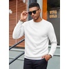 COOFANDY Men’s Crewneck Sweatshirts Long Sleeve Casual Pullovers Sweaters(White)