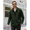 COOFANDY Men’s Fleece Jackets Full Zip Lightweight Casual Sweater Jacket(Army Green)