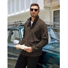 COOFANDY Men’s Fleece Jackets Full Zip Lightweight Casual Sweater Jacket(Dark Brown)