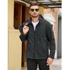 COOFANDY Men’s Fleece Jackets Full Zip Lightweight Casual Sweater Jacket(Dark Grey)
