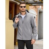COOFANDY Men’s Fleece Jackets Full Zip Lightweight Casual Sweater Jacket(Lgiht Grey)