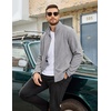 COOFANDY Men’s Fleece Jackets Full Zip Lightweight Casual Sweater Jacket(Lgiht Grey)