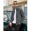 COOFANDY Men’s Fleece Jackets Full Zip Lightweight Casual Sweater Jacket(Medium Grey)