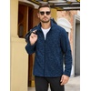 COOFANDY Men’s Fleece Jackets Full Zip Lightweight Casual Sweater Jacket(Navy Blue)