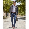 COOFANDY Men’s Lightweight Zip Up Jacket Golf Work Casual Office Jackets(Charcoal)