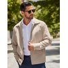 COOFANDY Men’s Lightweight Zip Up Jacket Golf Work Casual Office Jackets(Khaki)