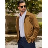 COOFANDY Men’s Lightweight Zip Up Jacket Golf Work Casual Office Jackets(Light Brown)