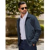 COOFANDY Men’s Lightweight Zip Up Jacket Golf Work Casual Office Jackets(Navy Blue)