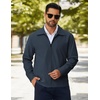 COOFANDY Men’s Lightweight Zip Up Jacket Golf Work Casual Office Jackets(Navy Blue)