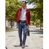 COOFANDY Men’s Lightweight Zip Up Jacket Golf Work Casual Office Jackets(Wine Red)