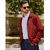 COOFANDY Men’s Lightweight Zip Up Jacket Golf Work Casual Office Jackets(Wine Red)