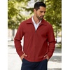 COOFANDY Men’s Lightweight Zip Up Jacket Golf Work Casual Office Jackets(Wine Red)