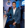 COOFANDY Mens Metallic Jacket Casual Sport Coat 70s Party Disco Outfits(Blue Leaf)