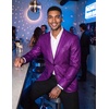 COOFANDY Mens Metallic Jacket Casual Sport Coat 70s Party Disco Outfits(Purple)
