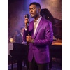 COOFANDY Mens Metallic Jacket Casual Sport Coat 70s Party Disco Outfits(Purple)